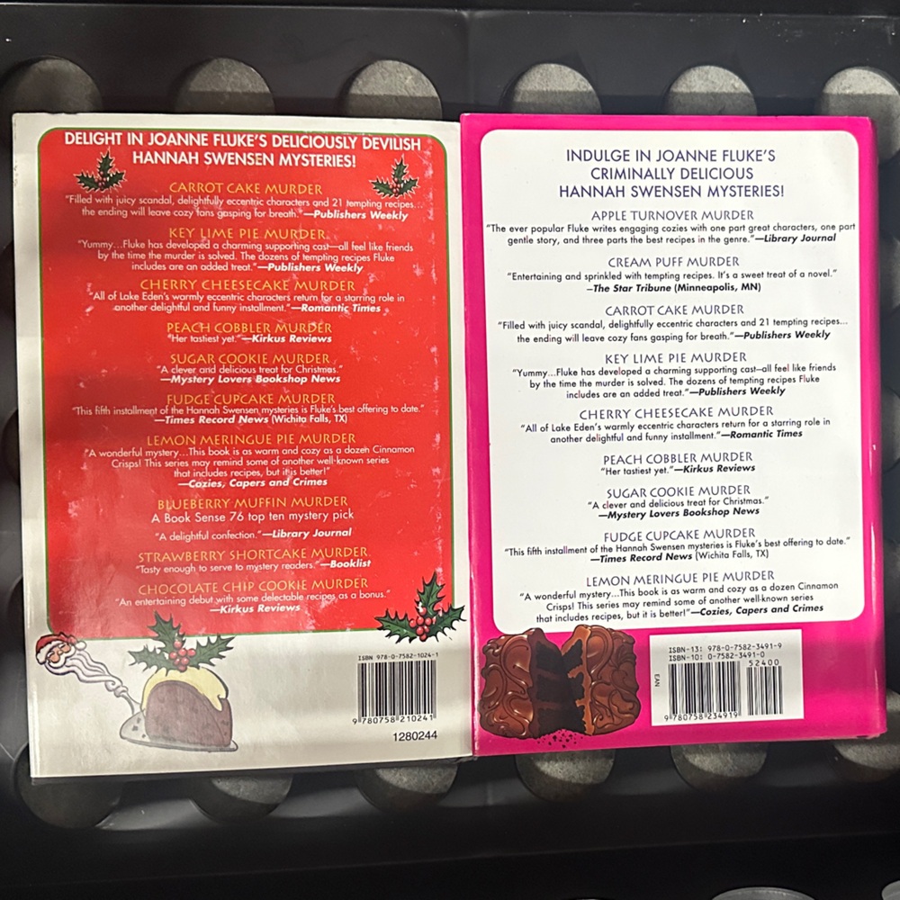 Joanne Fluke Mystery Book Set Plum Pudding Murder and Devil’s Food Cake Murder - Picture 2 of 2